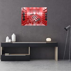 Tablou cu abstracți din butoane (70x50 cm)
