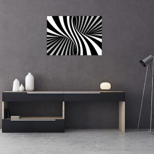 Tablou abstract cu dungi de zebră (70x50 cm)