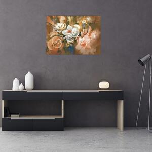 Tablou -Buchet de flori pictat (70x50 cm)
