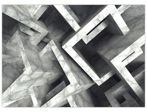 Tablou cu cuburi abstracte (70x50 cm)