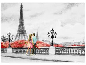 Tablou îndrăgostiții în Paris (70x50 cm)