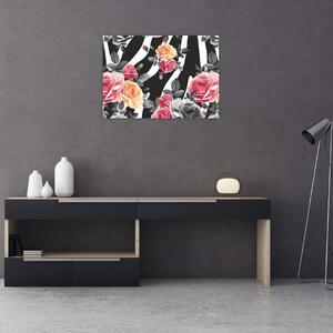Tablou cu trandafiri înfloriți (70x50 cm)
