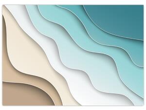 Tablou abstract cu plaja mării (70x50 cm)