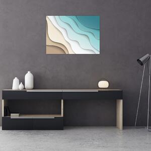 Tablou abstract cu plaja mării (70x50 cm)