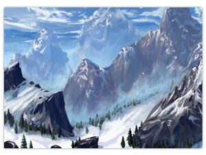 Tablou - Munții pictați (70x50 cm)