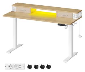 Birou reglabil Vasagle Galben 120x60x131.5 cm
