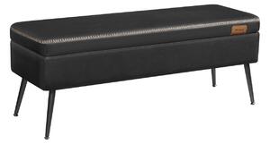 Bancheta de depozitare Vasagle Negru 120x40x45 cm