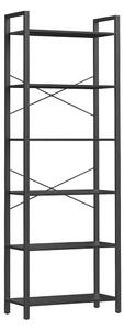 Biblioteca Vasagle Negru 66x30x186 cm