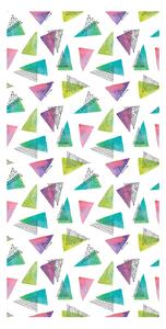 Tapet - Triunghiuri colorate în tonuri de verde