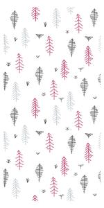 Tapet - Motiv pădure în roz-gri