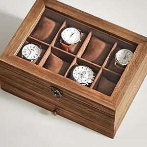 Cutie de bijuterii pentru brățări și ceasuri JESSY, 27x9,66x20 cm, maro