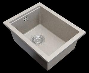Gamma Decor 3850, chiuvetă granit cu 1 compartiment 380x500x207 mm, bej, GMA-ZLE000157