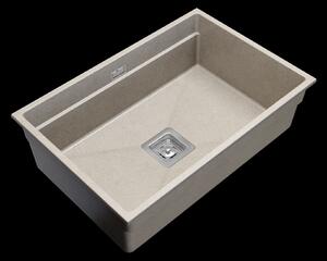 Gamma Decor 7050, chiuvetă granit cu 1 compartiment 700x470x220 mm, bej, GMA-ZLE000104