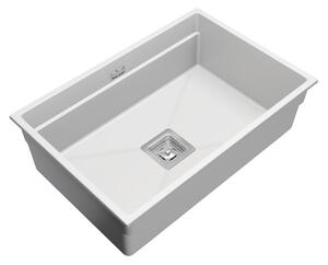 Gamma Decor 7050, chiuvetă granit cu 1 compartiment 700x470x220 mm, alb, GMA-ZLE000107