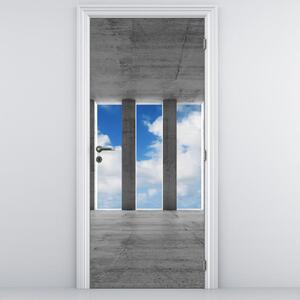 Fototapeta pentru ușă - palisada din beton spre cer (95x205cm)