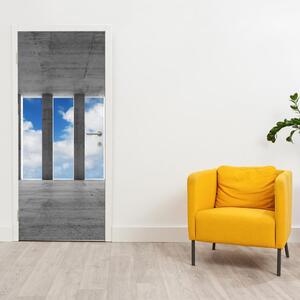 Fototapeta pentru ușă - palisada din beton spre cer (95x205cm)