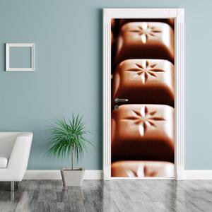 Fototapeta pentru ușă - pătrățele de cicolată (95x205cm)