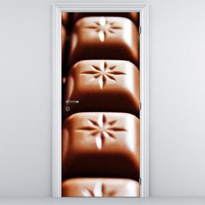 Fototapeta pentru ușă - pătrățele de cicolată (95x205cm)