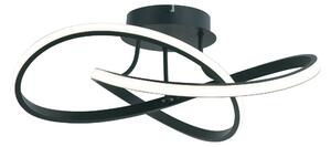Plafoniera LED Klausen Intrigue PL1 Negru 40W 3200lm 4000K Design Modern Iluminat Interior Diametru 50 cm Inaltime 19 cm Eficienta Energetica G