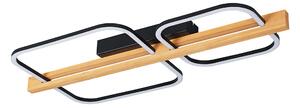 Plafoniera LED Klausen Koska PL2 Moderna Lemn Natur Negru 24W 900lm 3000K 8x70.4x33.5cm Corp Iluminat Interior Living Dormitor Design Geometric