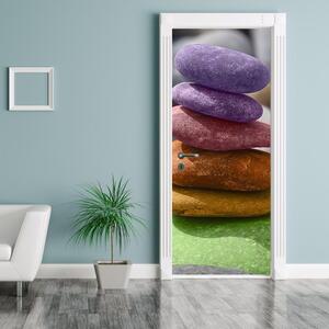 Fototapeta pentru ușă - pietre colorate (95x205cm)