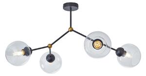 Candelabru Modern Flavor 4 Klausen Urban 80x42x45 cm 4xE27 Sticla Cupru Negru Corp Iluminat Spectaculos Living Dining Design Contemporan Elegant