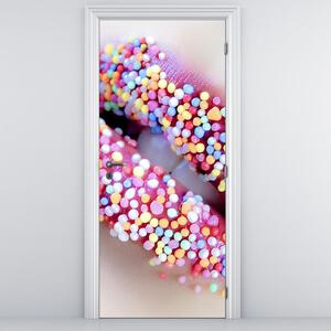 Fototapeta pentru ușă - buze colorate (95x205cm)