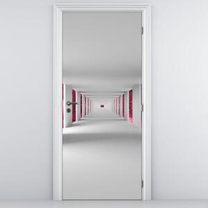 Fototapeta pentru ușă - tunelul cu cerul roșu (95x205cm)