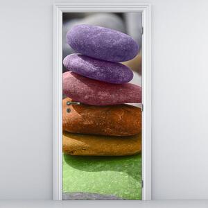 Fototapeta pentru ușă - pietre colorate (95x205cm)