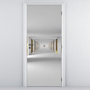 Fototapeta pentru ușă - tunelul cu cerul auriu (95x205cm)