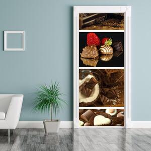 Fototapeta pentru ușă - bomboane de ciocolată (95x205cm)