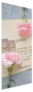 Fototapeta pentru ușă - scrisoare cu floare (95x205cm)