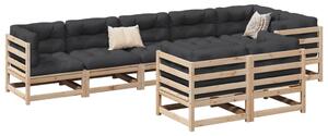 Set canapea de grădină, 8 piese, lemn masiv de pin