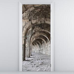 Fototapeta pentru ușă - tunel de piatră (95x205cm)