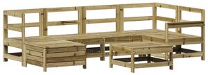 Set canapea de grădină, 7 piese, lemn de pin tratat