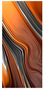 Fototapeta pentru ușă - abstracție portocalie (95x205cm)