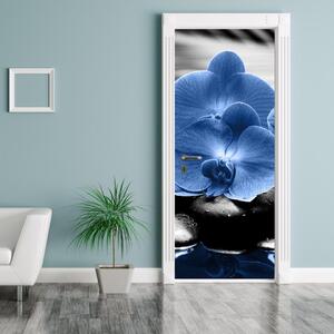 Fototapeta pentru ușă - flori albastre (95x205cm)