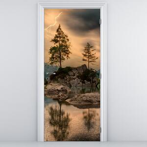 Fototapet pentru ușă - Lac în munți (95x205cm)
