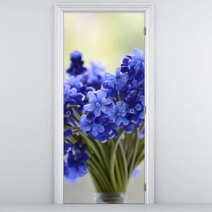 Fototapet pentru ușă - Buchet de flori albastre (95x205cm)
