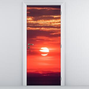 Fototapet pentru ușă - Soare colorat (95x205cm)