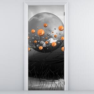 Fototapet pentru ușă - Sferă portocalie (95x205cm)