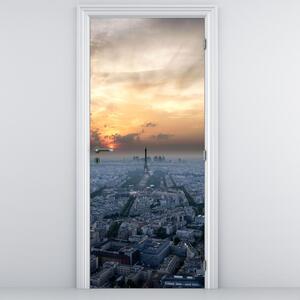 Fototapet pentru ușă - Parisul de sus (95x205cm)