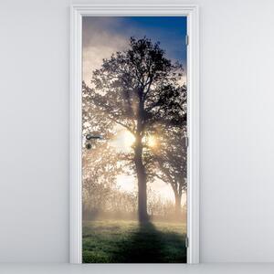 Fototapet pentru ușă - Copacul în ceață (95x205cm)