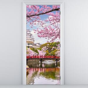 Fototapet pentru ușă - Cireșe japoneze (95x205cm)