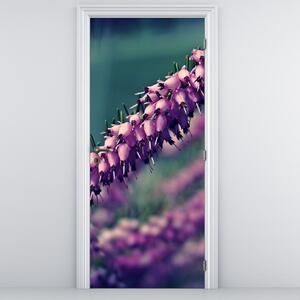 Fototapet pentru ușă - Flori mov (95x205cm)