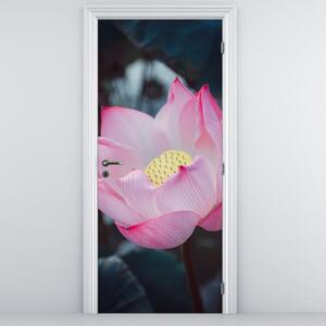 Fototapet pentru ușă - Flori roz (95x205cm)