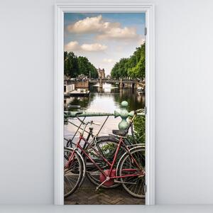 Fototapet pentru ușă - Bicicleta în oraș (95x205cm)