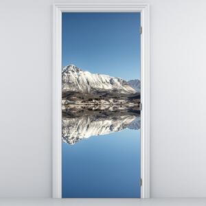Fototapet pentru ușă - Munții și reflecția lor (95x205cm)