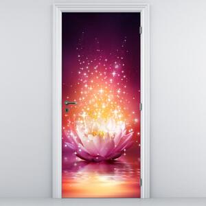 Fototapet pentru ușă - floare de lotus (95x205cm)