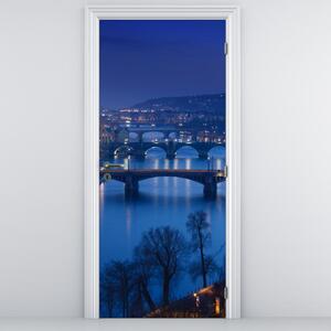 Fototapet pentru ușă - Poduri din Praga (95x205cm)